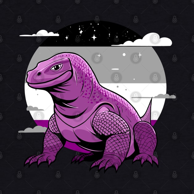 Asexual Pride Komodo Dragon by Ghost on Toast